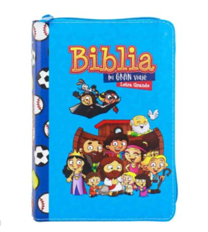 Biblia Mi Gran Viaje 045 RVR60 Imitación piel con cierre Azul