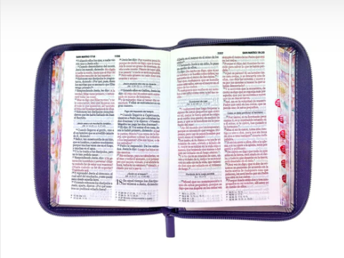 Biblia RVR60 025czti PJR CP jardín lila