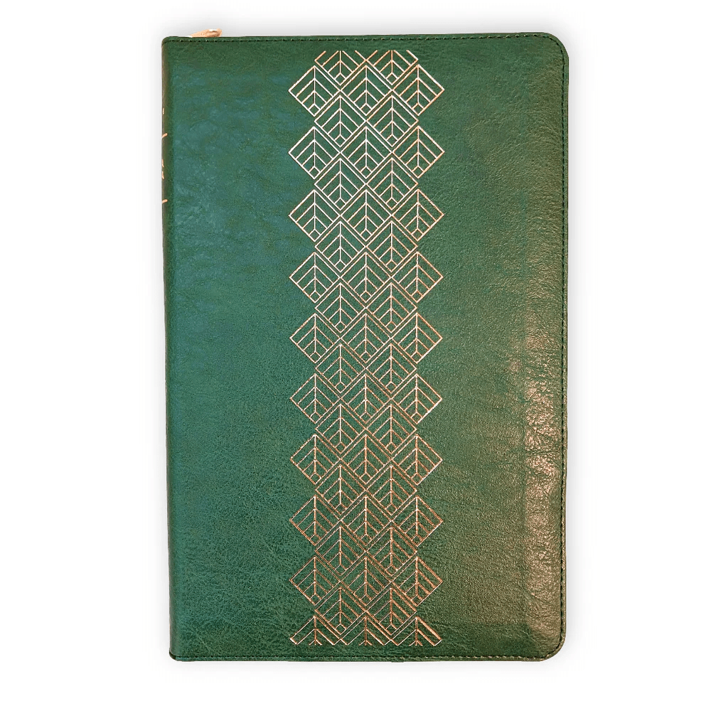 Biblia NTV Nueva Traducción Viviente Filament Ultrafina Símil piel Verde esmeralda Cierre