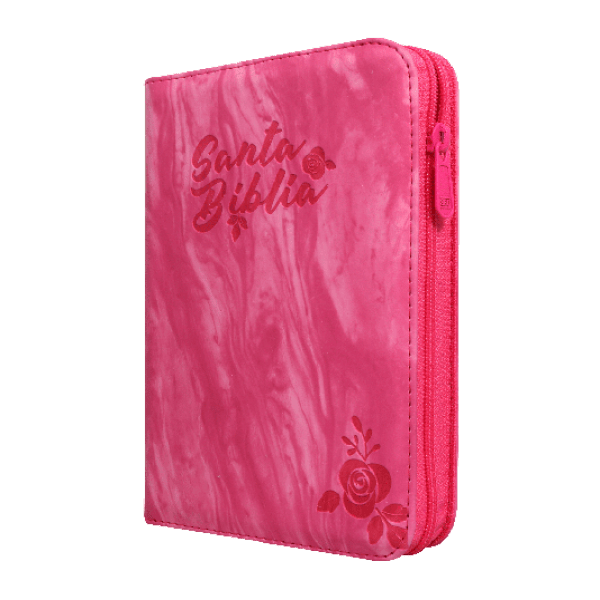 Biblia Reina Valera 1960 Cierre Concordancia Rosa Canto Palteado Qr 12 x 17 cm - Sbu