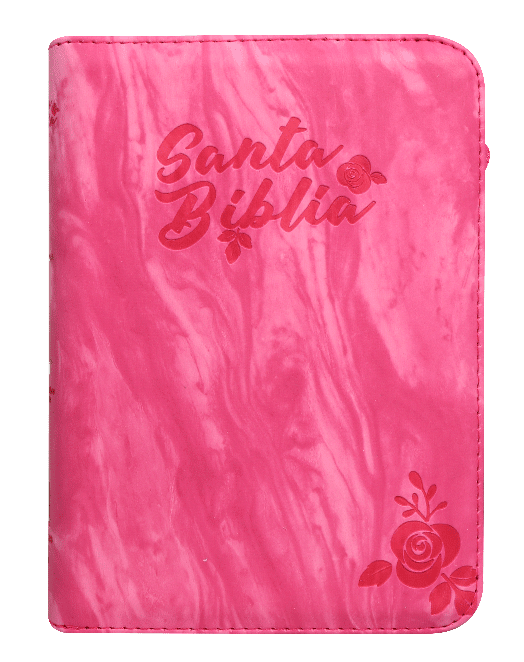 Biblia Reina Valera 1960 Cierre Concordancia Rosa Canto Palteado Qr 12 x 17 cm - Sbu