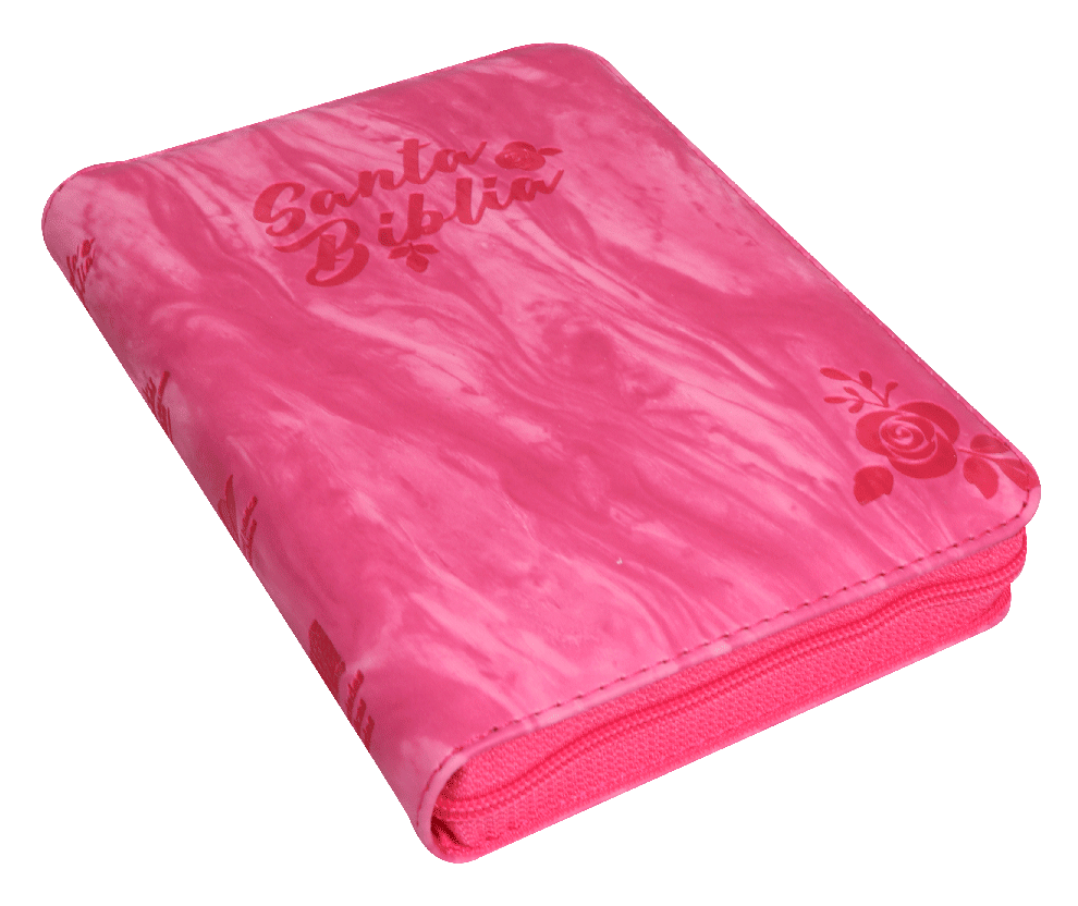Biblia Reina Valera 1960 Cierre Concordancia Rosa Canto Palteado Qr 12 x 17 cm - Sbu