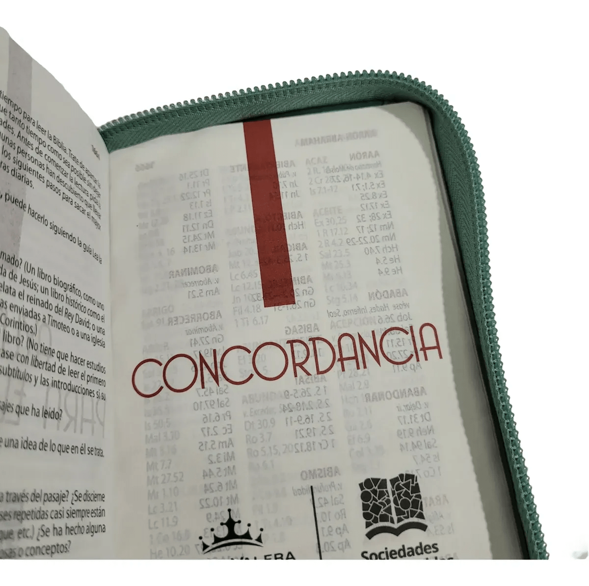 Biblia Reina Valera 1960 Concordancia Tamaño Agenda Verde