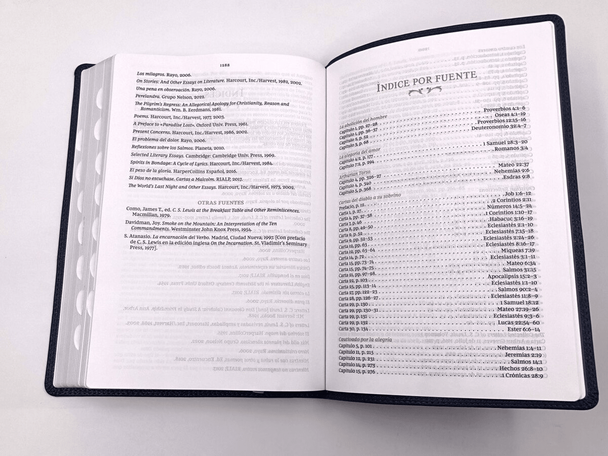 Biblia Reina Valera Revisada 1977 Reflexiones De C. S. Lewis Azul Marino Con Índice