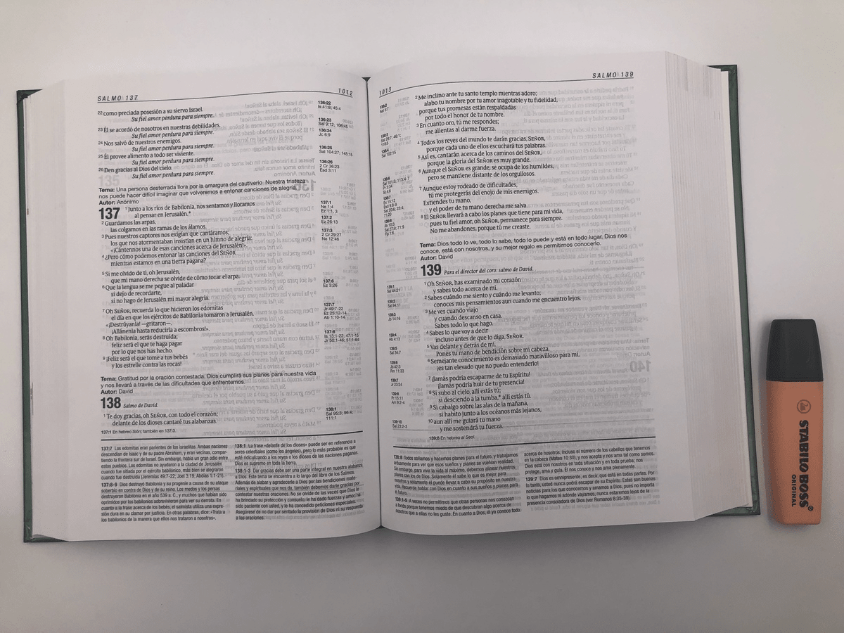 Biblia De Estudio Diario Vivir Nueva Traducción Viviente Tapa dura