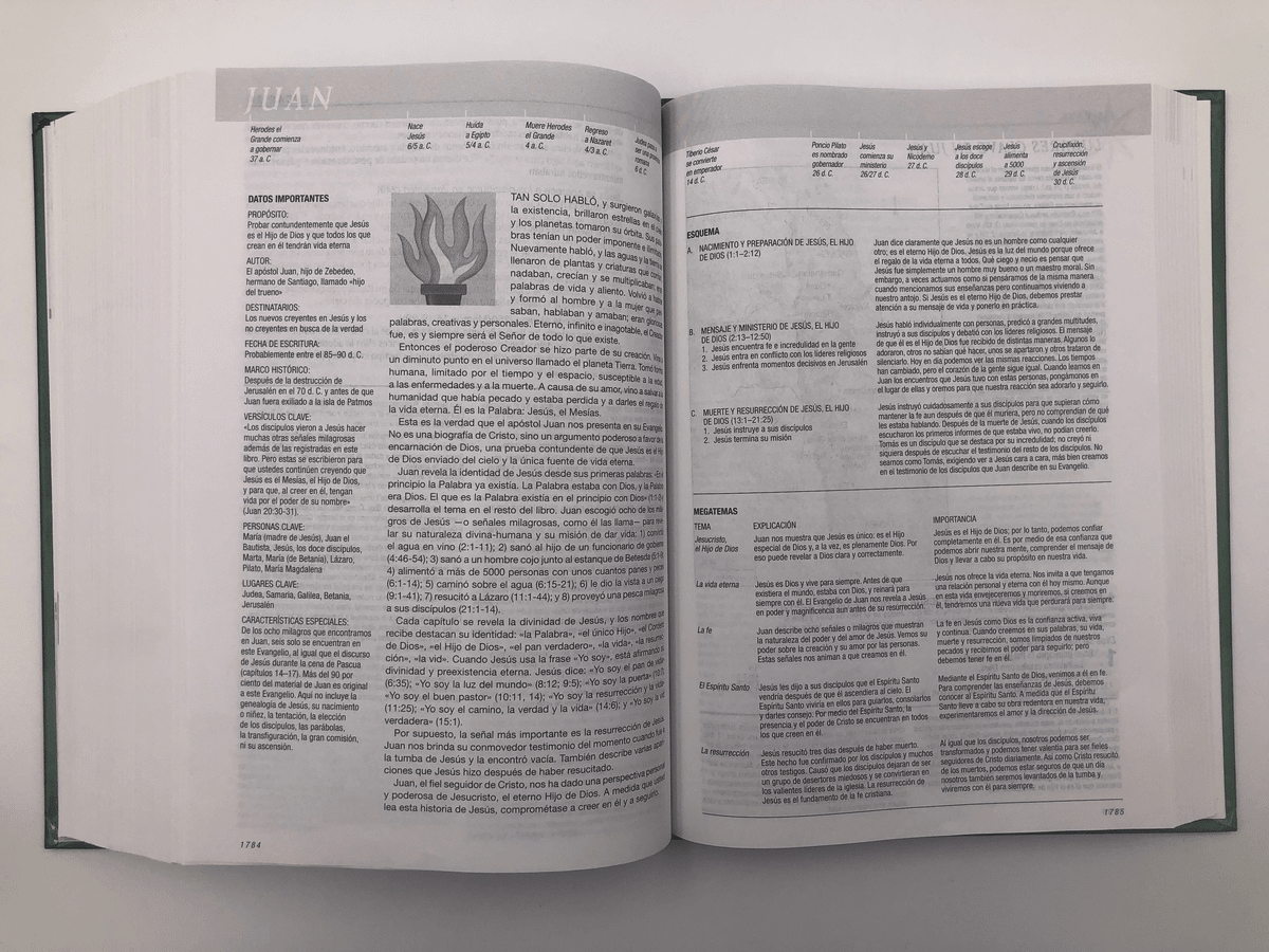 Biblia De Estudio Diario Vivir Nueva Traducción Viviente Tapa dura