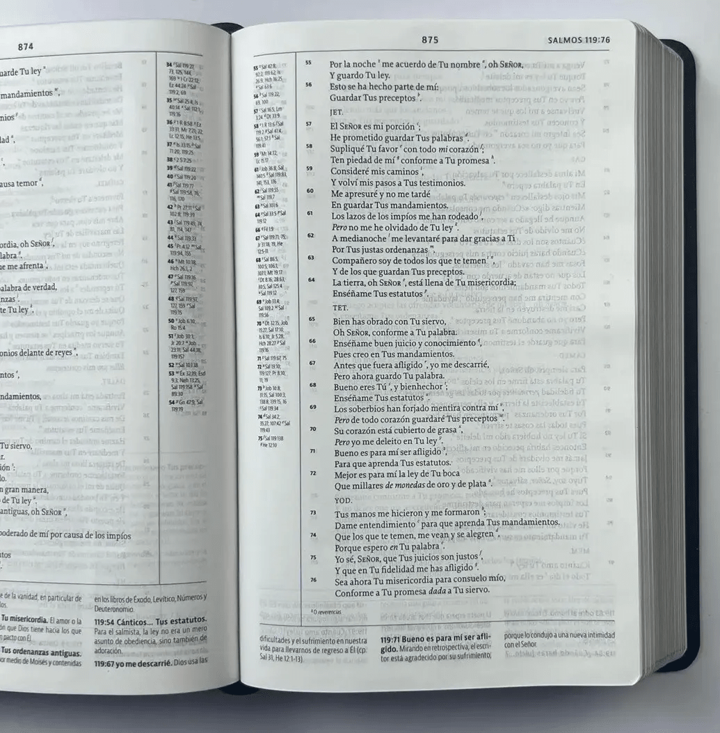 La Biblia De Estudio De La Reforma Nueva Biblia de las Americas Edicion Condensada Simil Piel Carbón