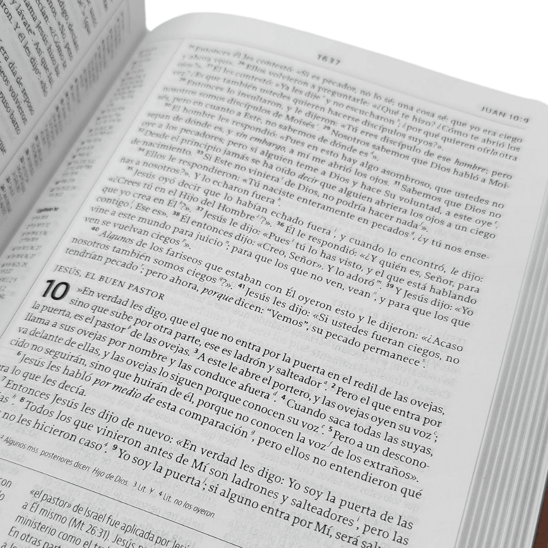 La Biblia De Estudio De La Reforma Nueva Biblia de las Amercias Edicion Condensada Simil Piel Café