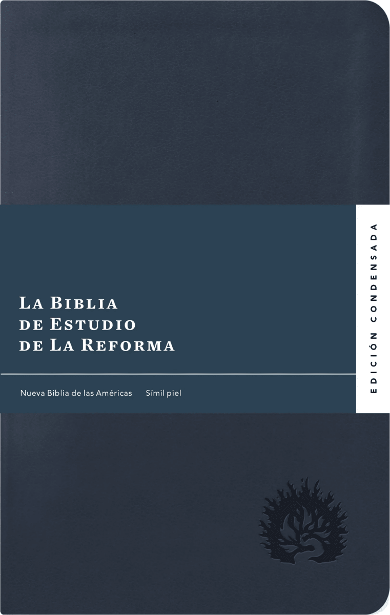 Biblia de Estudio de la Reforma Nueva Biblia de las Americas condensada simil Piel Azul