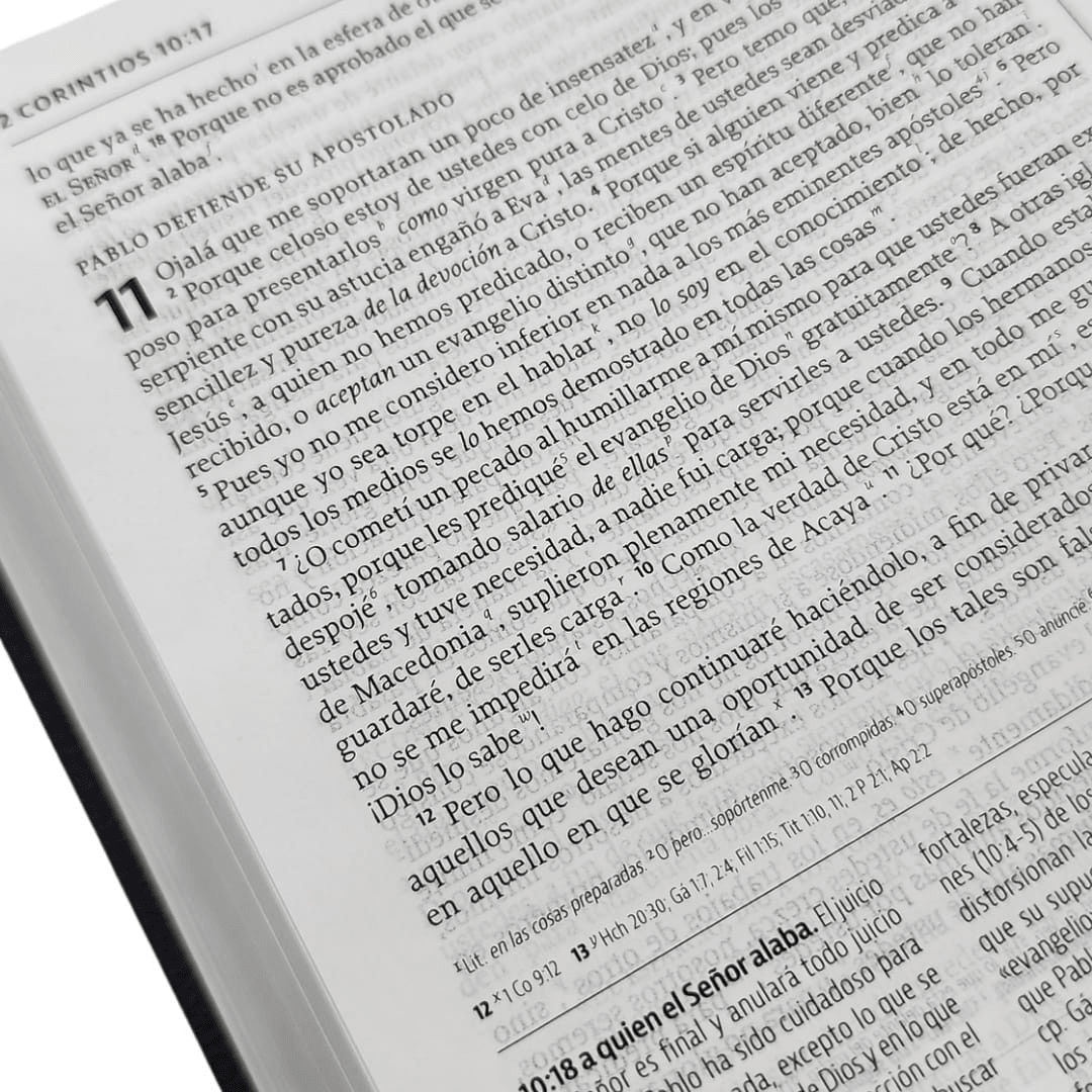 Biblia de Estudio de la Reforma Nueva Biblia de las Americas condensada simil Piel Azul