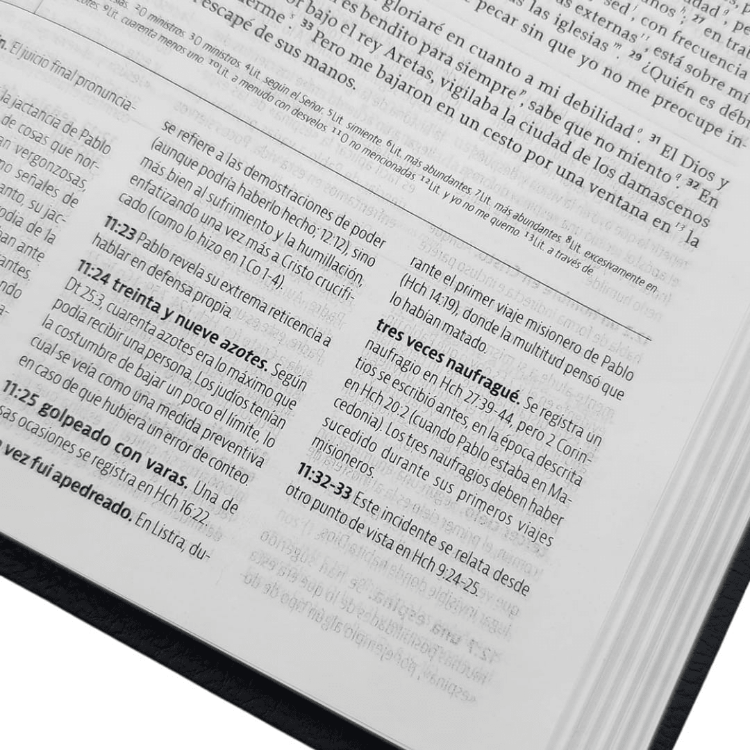 Biblia de Estudio de la Reforma Nueva Biblia de las Americas condensada simil Piel Azul