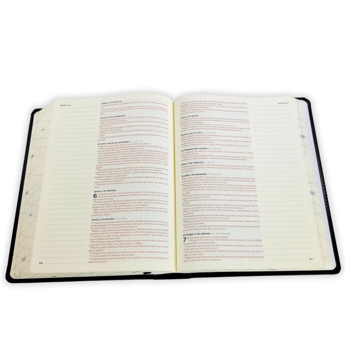 Biblia De Apuntes Color Negro Simil Piel