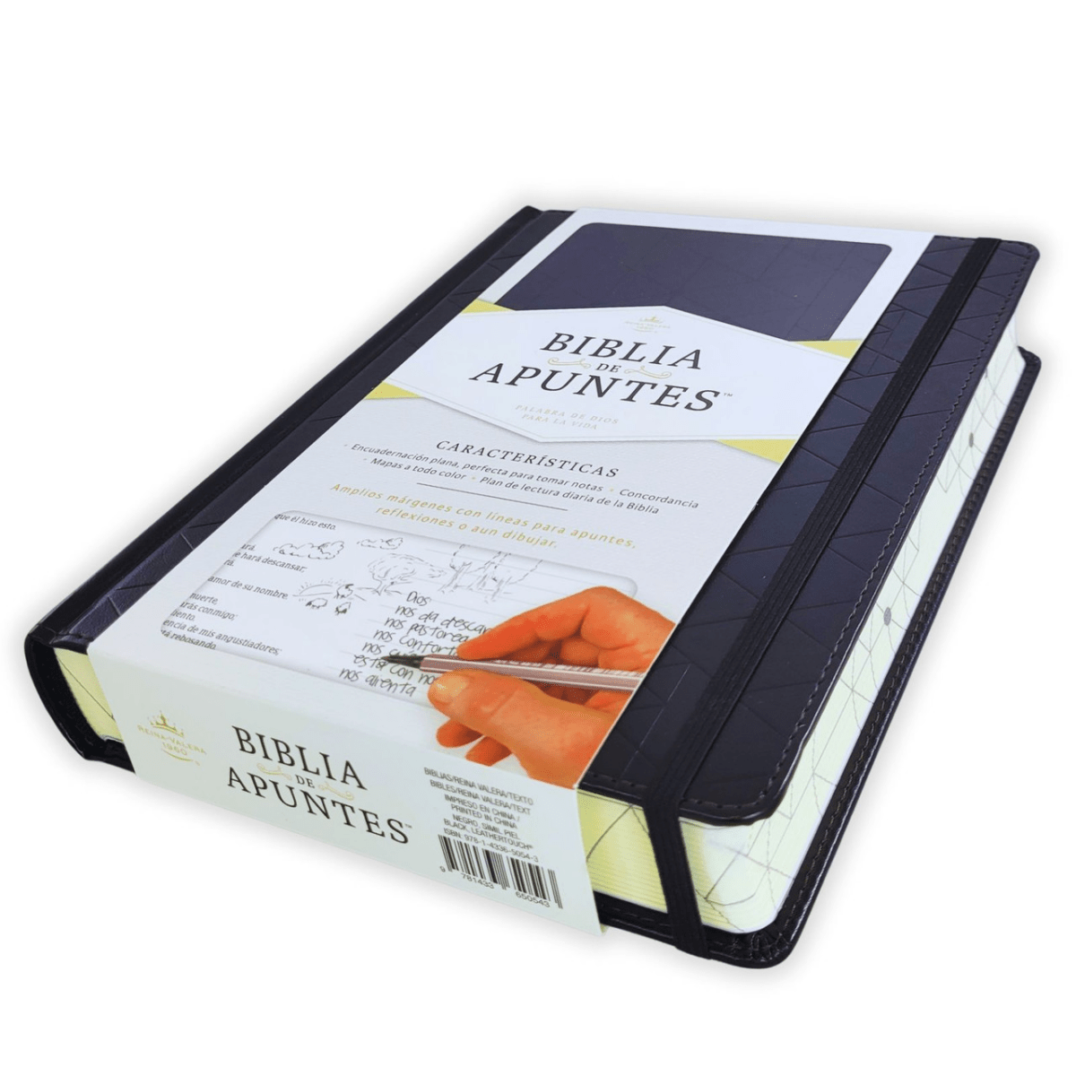 Biblia De Apuntes Color Negro Simil Piel