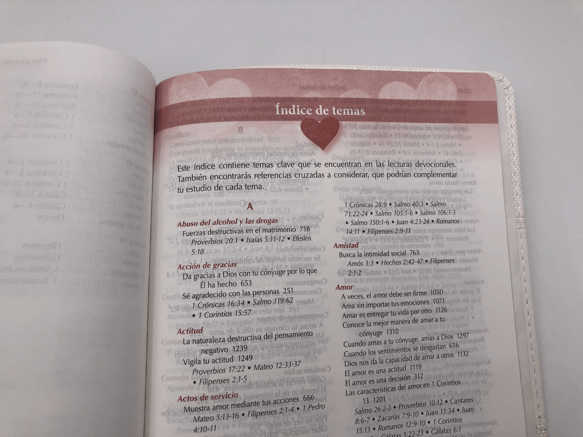 Biblia De Estudio Devocional Los Lenguajes Del Amor Simil piel Blanco