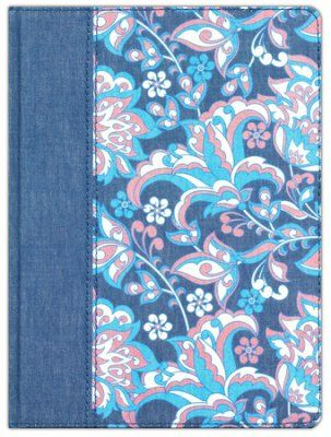 Biblia Reina Valera 1960 de Apuntes Ilustrada tela Rosa y Azul