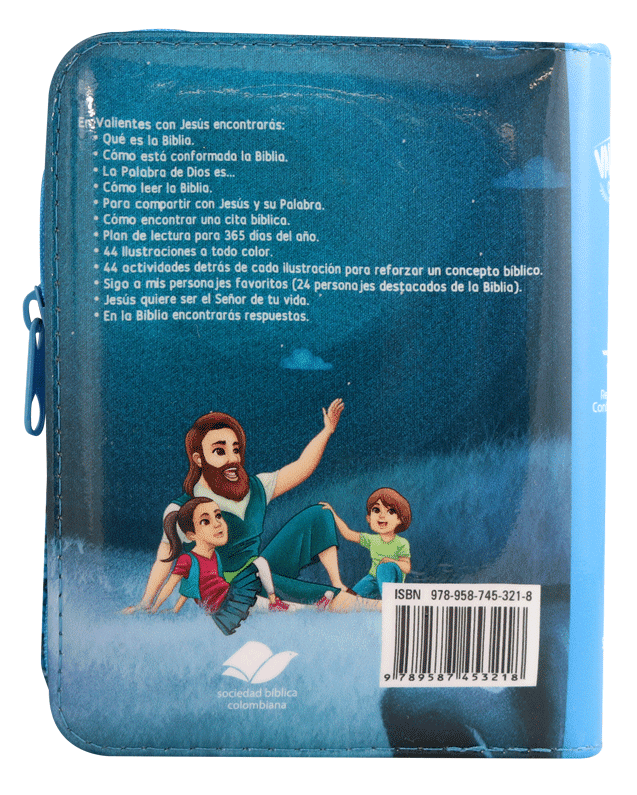 Biblia Valientes Niños Az. Cierre Reina Valera Contemporánea