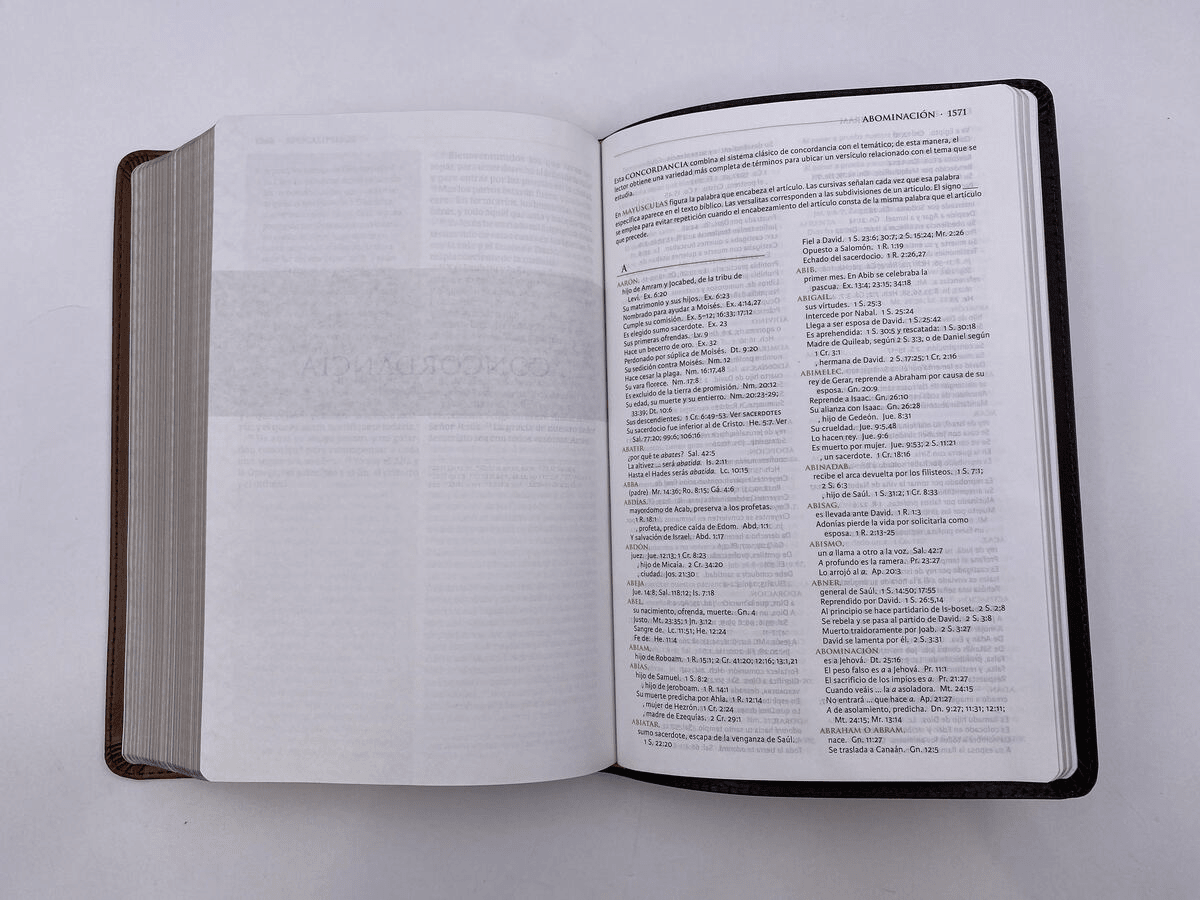 Biblia Reina Valera 1960 De Estudio Temática Marron Oscuro/Marron Piel Fabricada B&H - Lifeway