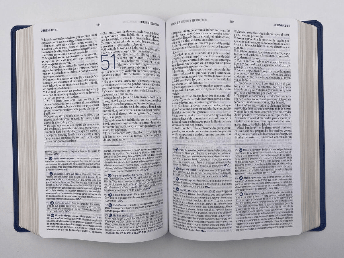 Biblia Reina Valera Revisada 1977 De Estudio Del Mensaje Profético Tapa Pu Azul