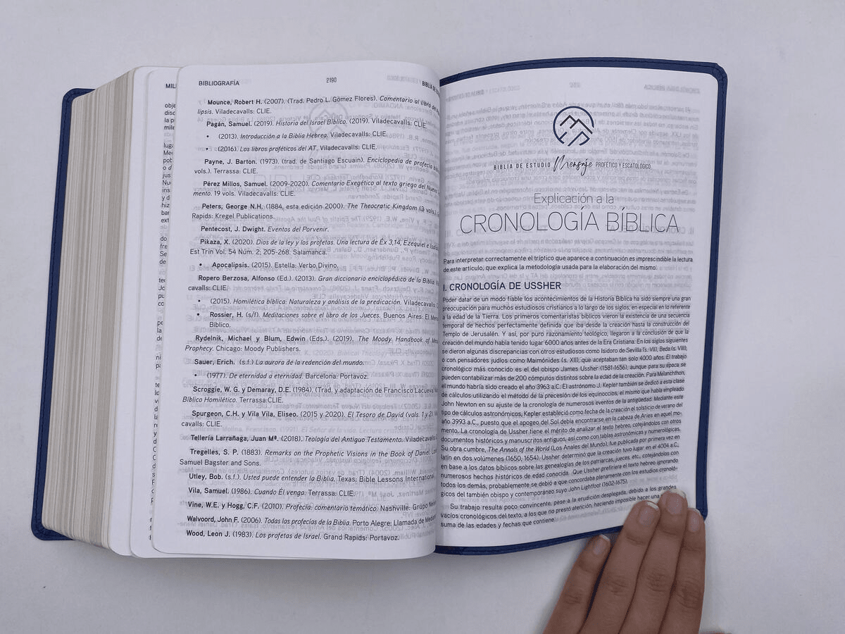 Biblia Reina Valera Revisada 1977 De Estudio Del Mensaje Profético Tapa Pu Azul