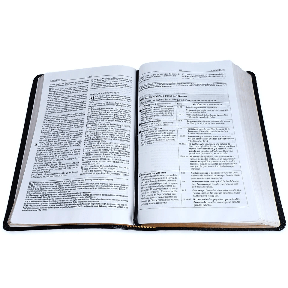 Biblia De Estudio Plenitud Tapa Negra simil piel