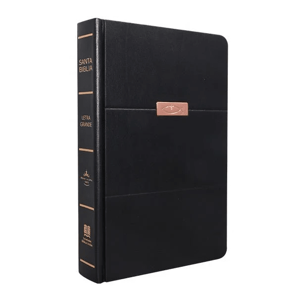 Biblia Reina Valera 1960 – Tapa Imitación piel negra, Letra 10 Puntos, 14x21 cm
