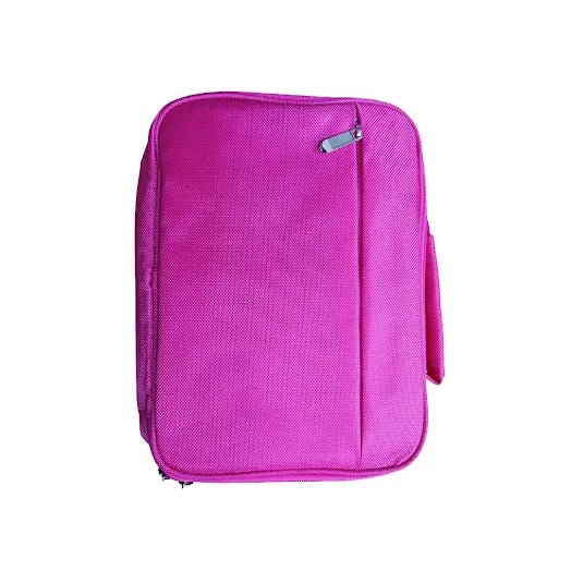 Biblia Devocional BibliArte · Reina Valera Contemporánea · Letra grande 12 puntos · Tapa Dura Revestida en Tela Rosa y Blanco + Bolso de regalo para transportarla