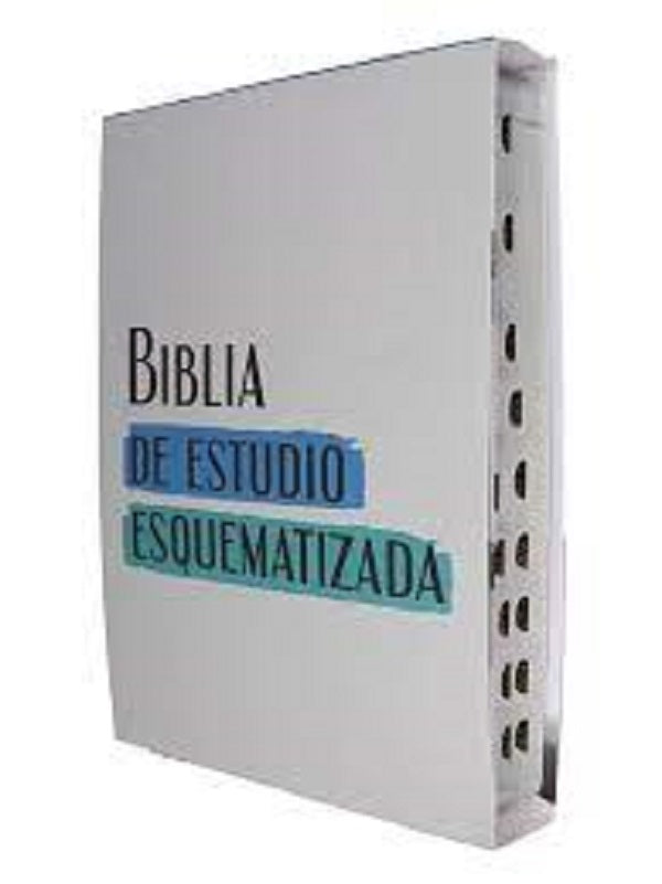 Biblia De Estudio Esquematizada Letra Grande Tapa Blanda