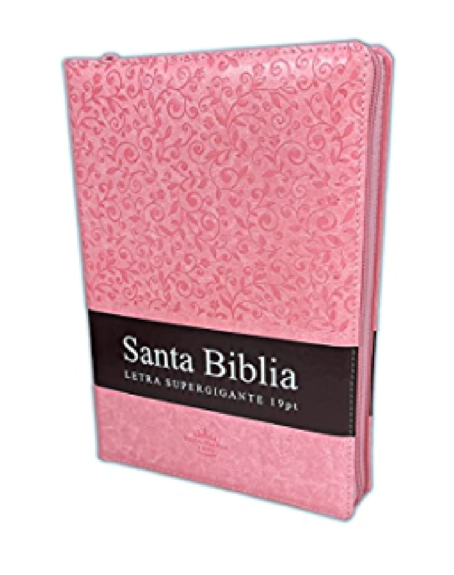 Biblia Reina Valera 1960 Super Gigante Cierre índice Duotone Rosa