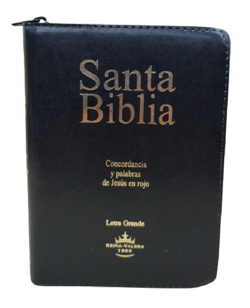 Biblia Reina Valera 1960 Cierre Fuente De Bendicion Negro 12 x 17 cm Letra 10 Puntos