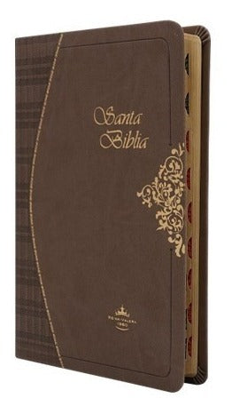 Biblia Reina Valera 1960 Simil Cuero índice Café Neat