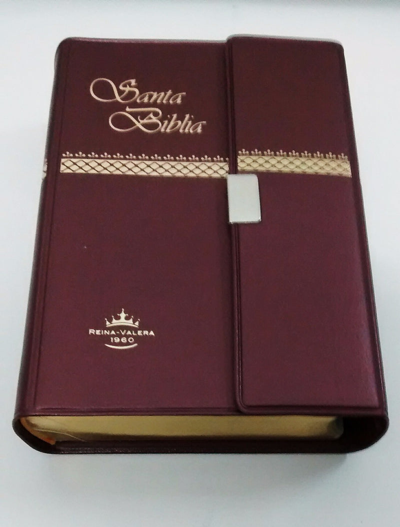 Biblia Pequeña Elegante Con Estuche Bordo Reina Valera 1960