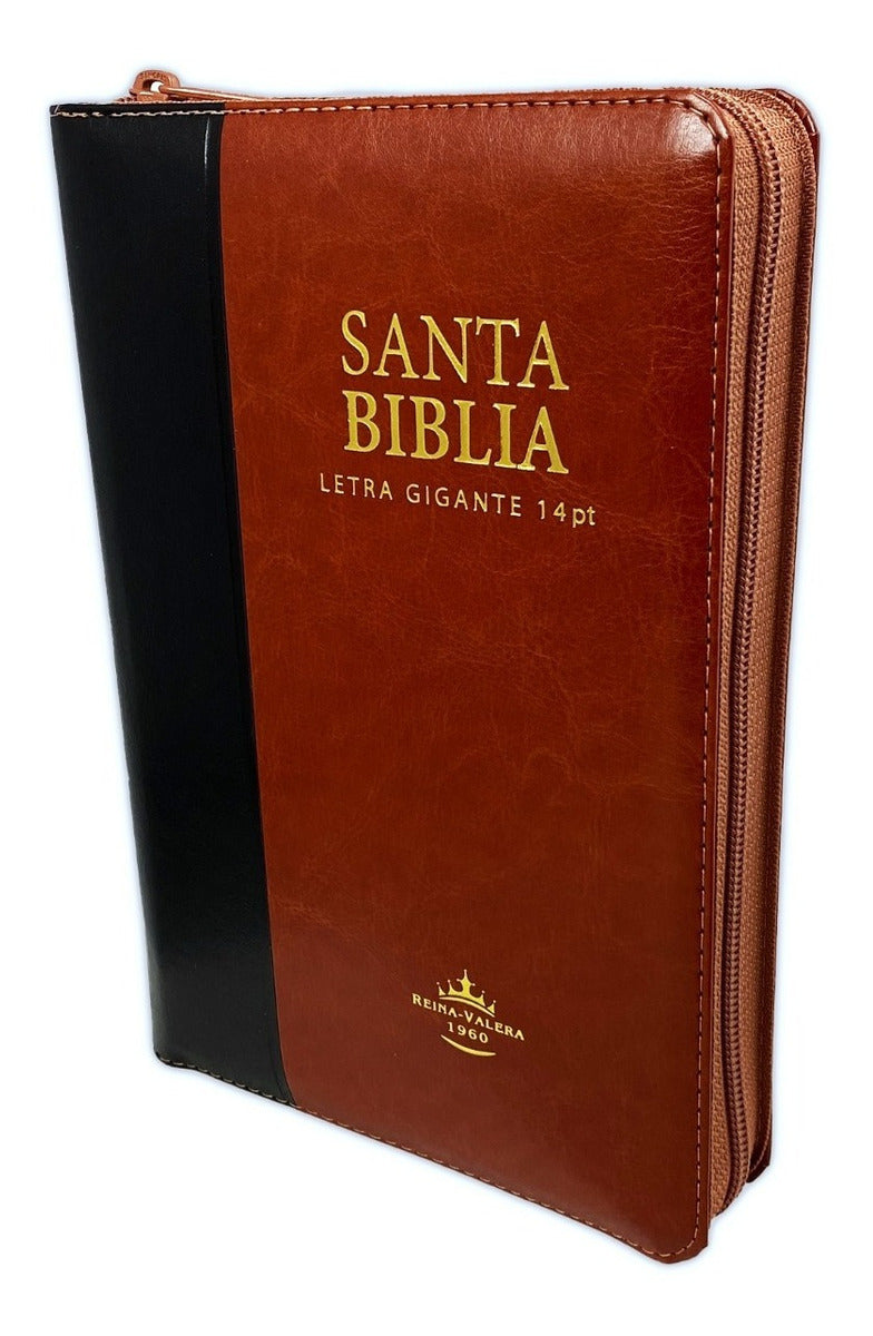 Biblia Reina Valera 1960 Letra Grande Cierre Indice Marrón
