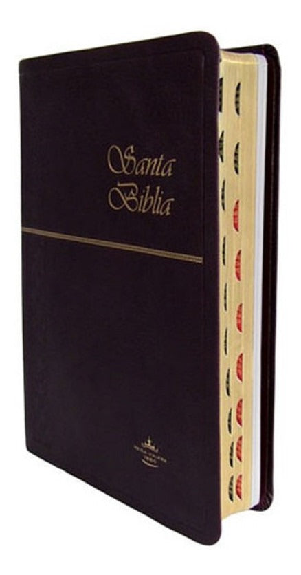 Biblia Reina Valera 1960 Ultrafina índice Simil Piel Café
