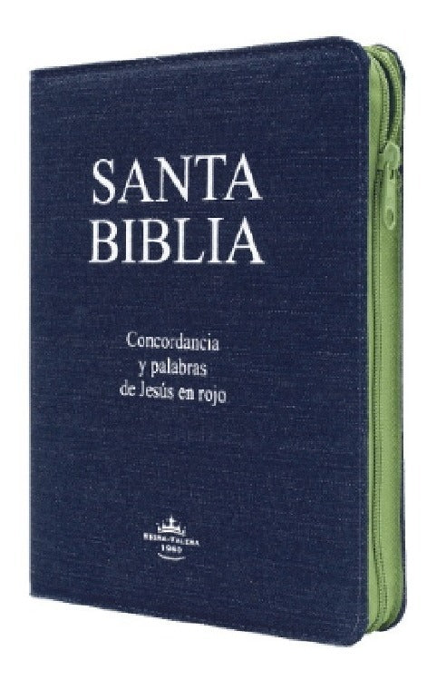 Biblia Reina Valera 1960 Letra Gigante Cierre Jean Azul