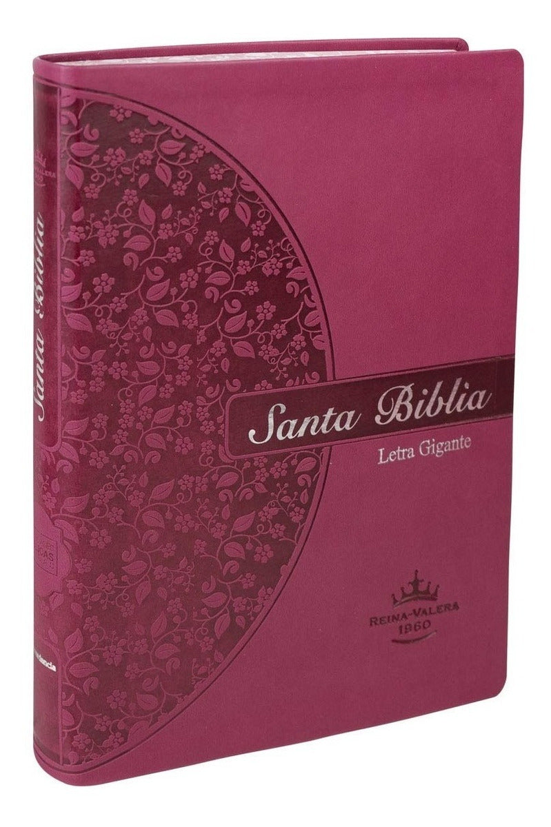 Biblia Reina Valera 1960 Letra Gigante Rosa Flores Pjr
