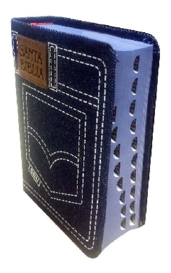 Biblia Reina Valera 1960 Letra Mayor Indice Concor Jean Azul