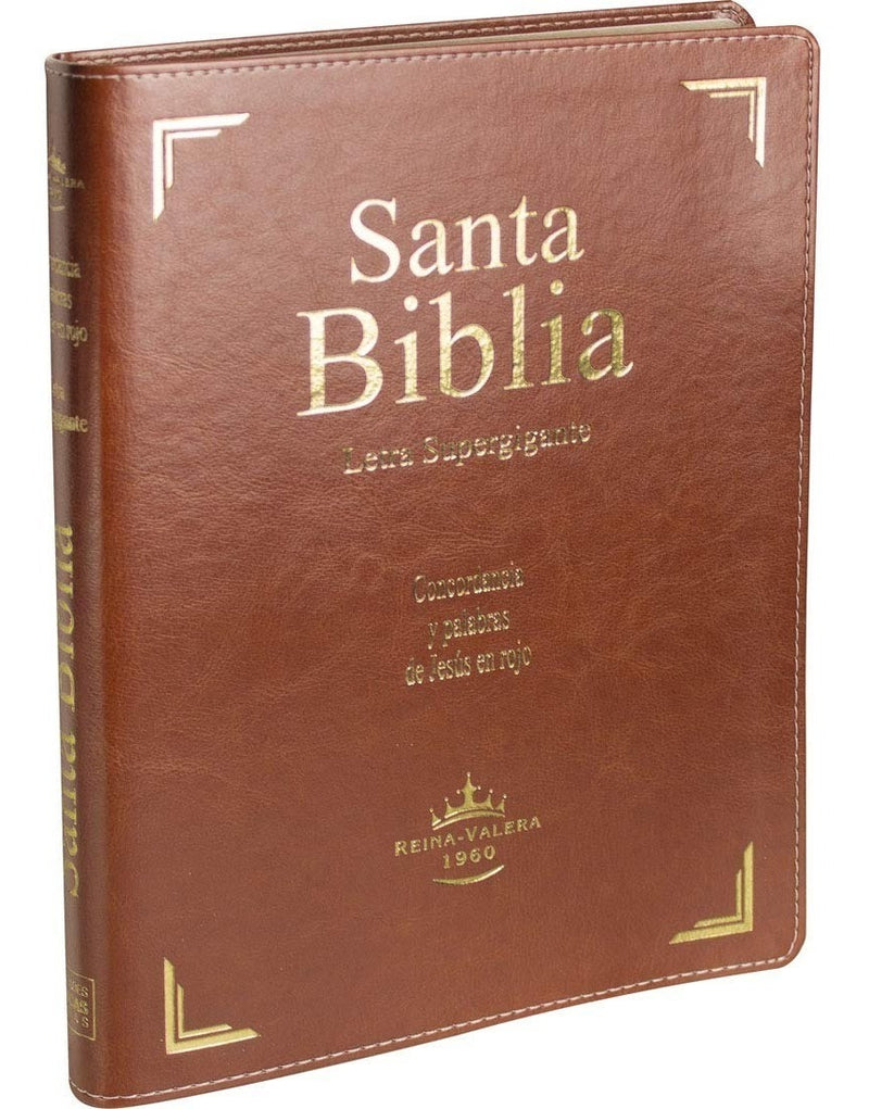 Biblia Letra Super Gigante índice Ecocuero Café Rv1960