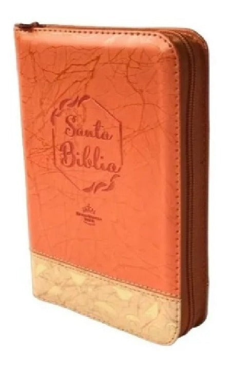 Biblia Reina Valera 1960 Pjr Concor. Cierre Beige Naranja