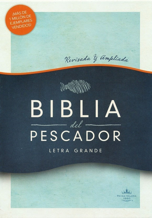 Biblia Del Pescador Reina Valera 1960, Letra Grande, Caoba Simil Piel