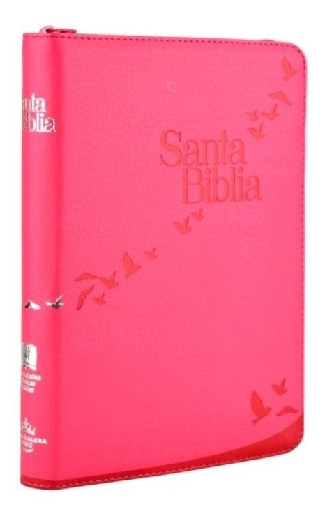 Biblia Reina Valera 1960 Letra Gigante Paloma Cierre Rosa