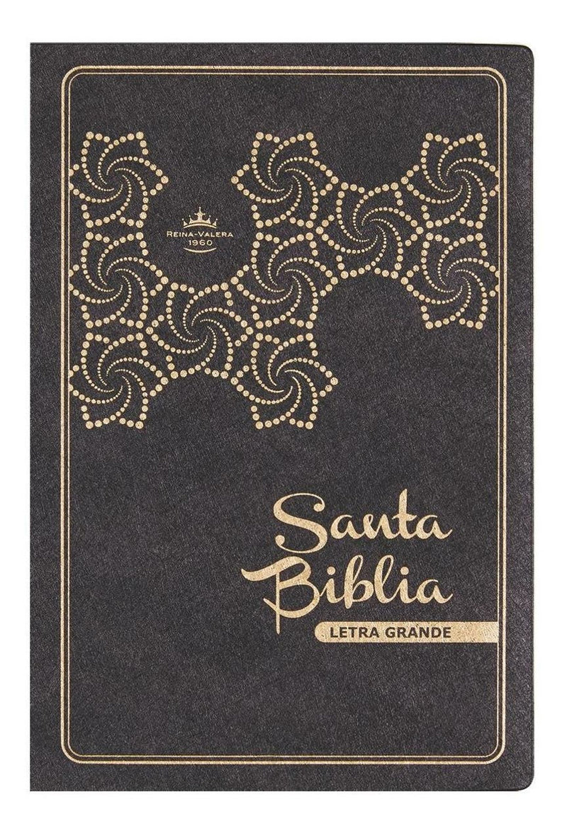 Biblia Letra Grande Arte Tw Negro Reina Valera 1960