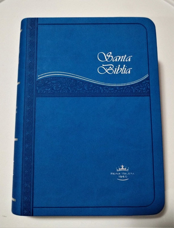 Biblia Mediana Piel Fabricada Azul Cosy Reina Valera 1960